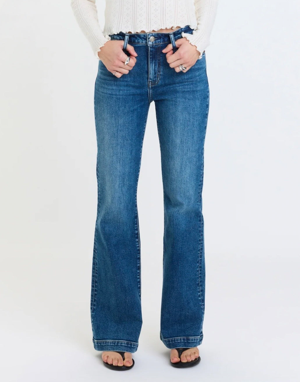 Daze Denim- Heartbreaker Mid Rise Flare