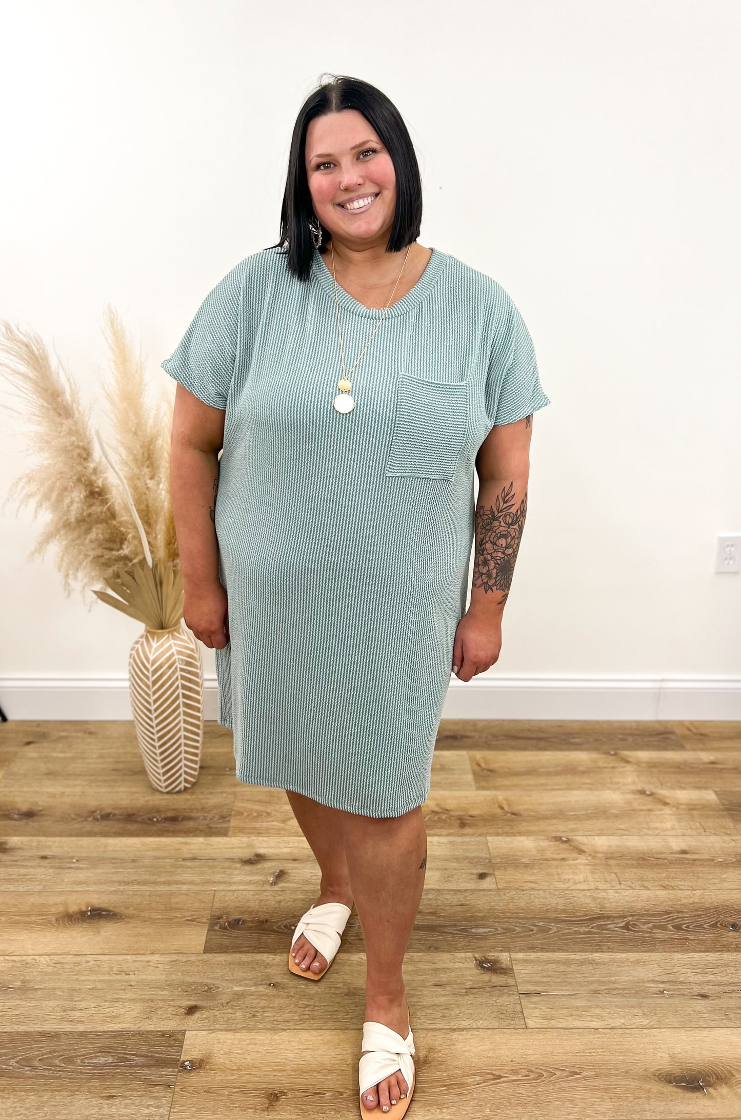 FINAL SALE - Spring Fever Ribbed Dress