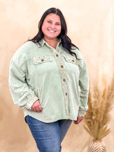 Load image into Gallery viewer, Mint Sequin Shacket (S-3X)