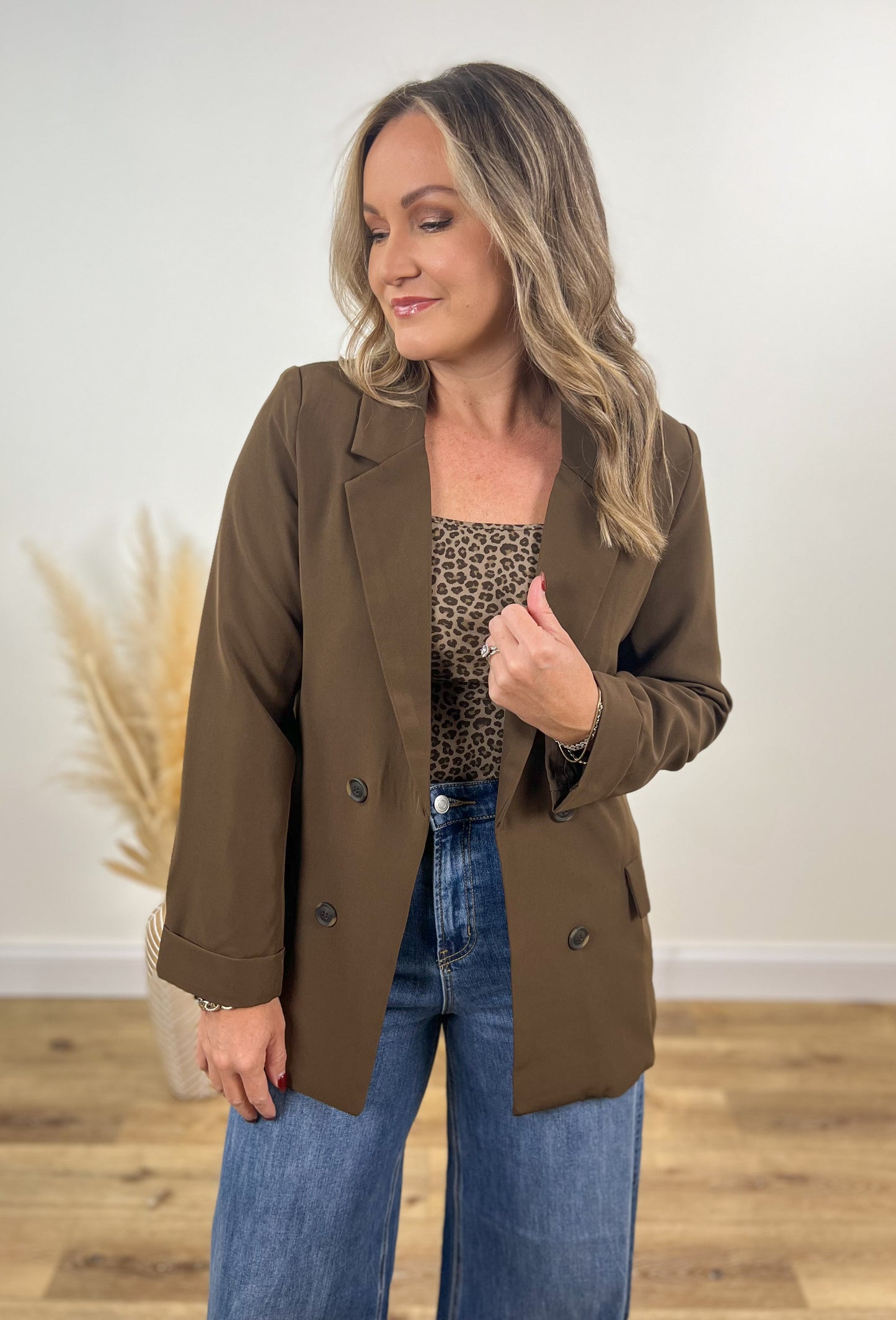 Nine to Five Blazer- Brown