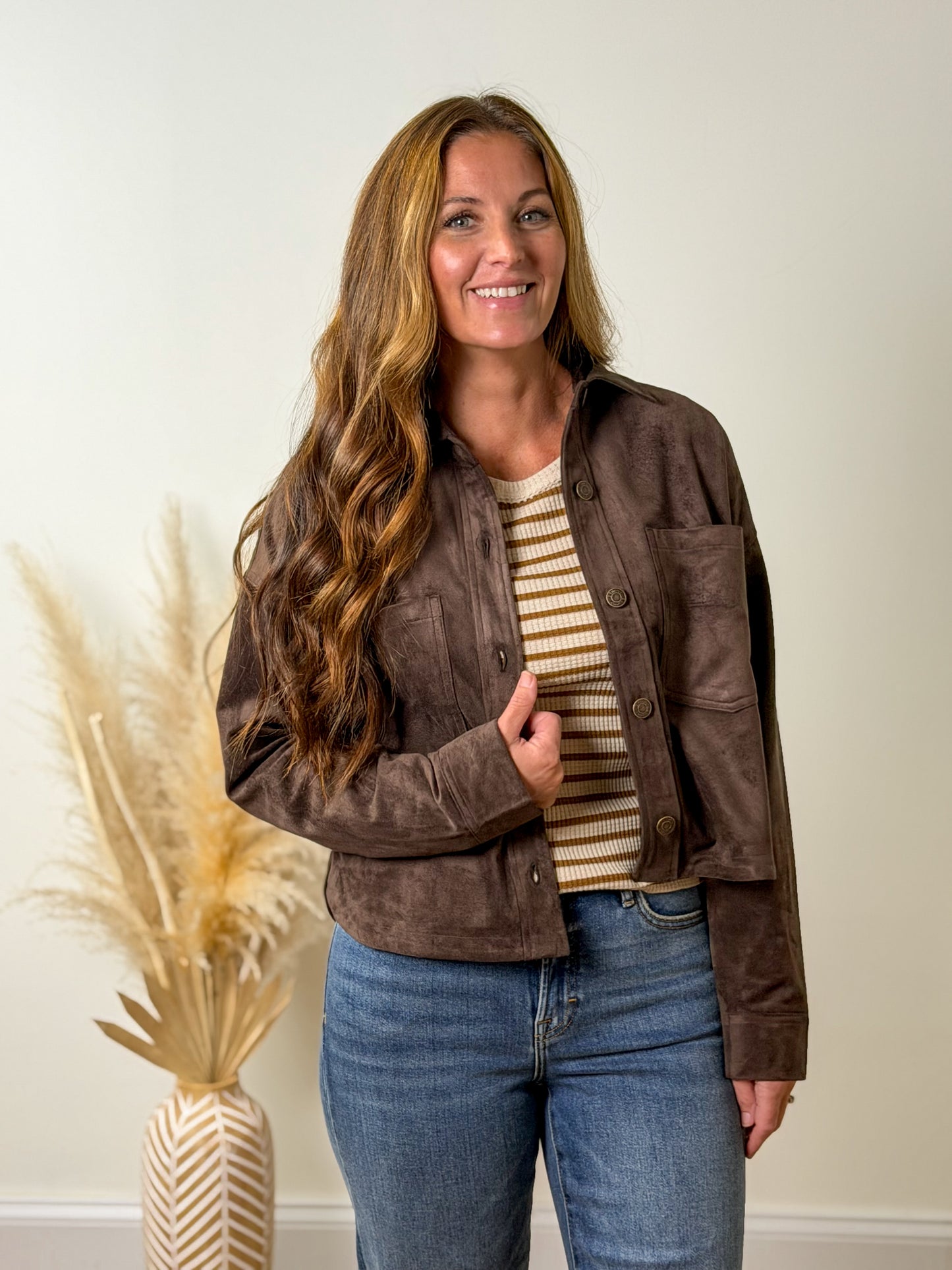 Z SUPPLY All Day Cropped Suede Jacket