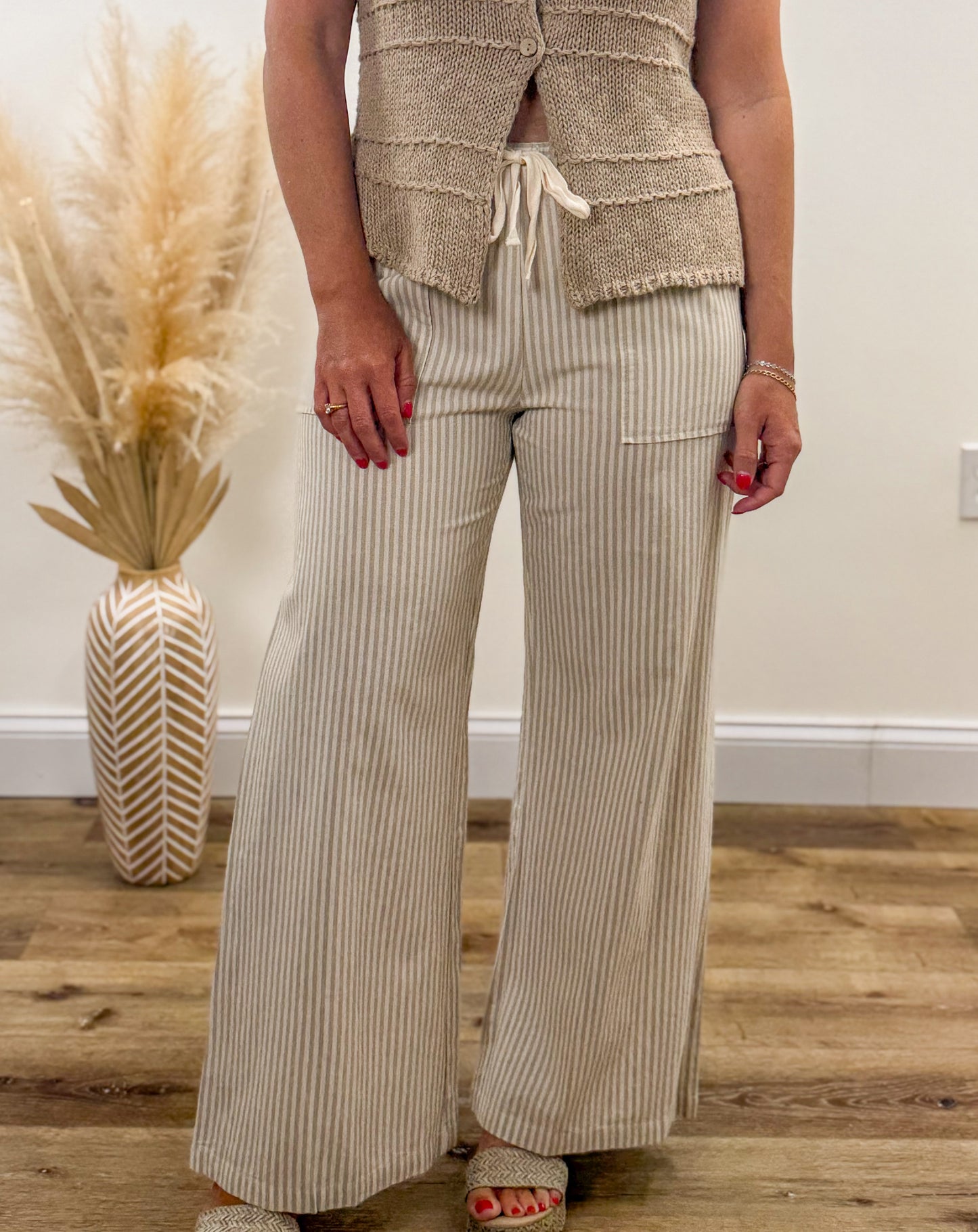 Daybreak Linen Pants- Stone