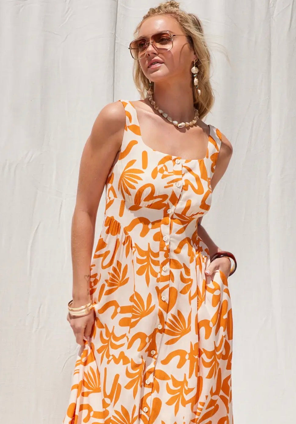 Creamsicle Midi Dress