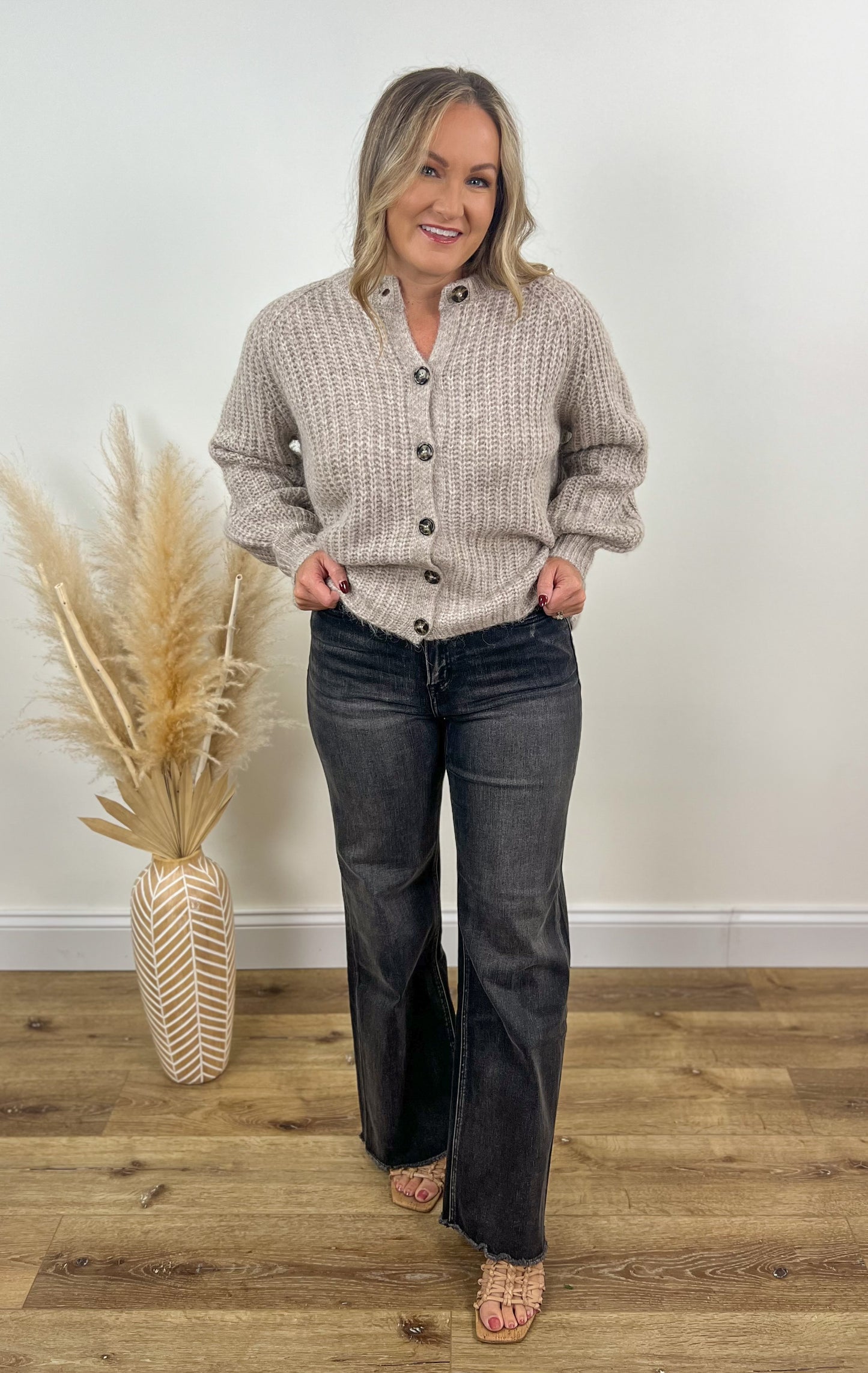 Mica Denim- Faded Black Wide Leg