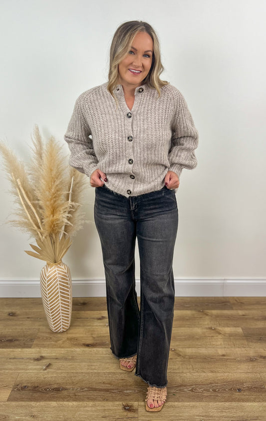 Mica Denim- Faded Black Wide Leg