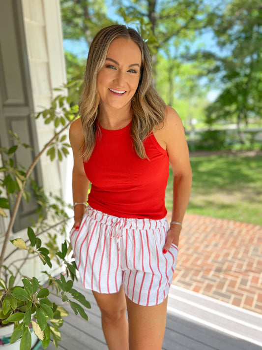 Z SUPPLY The Perfect Line Short- Cabana Red