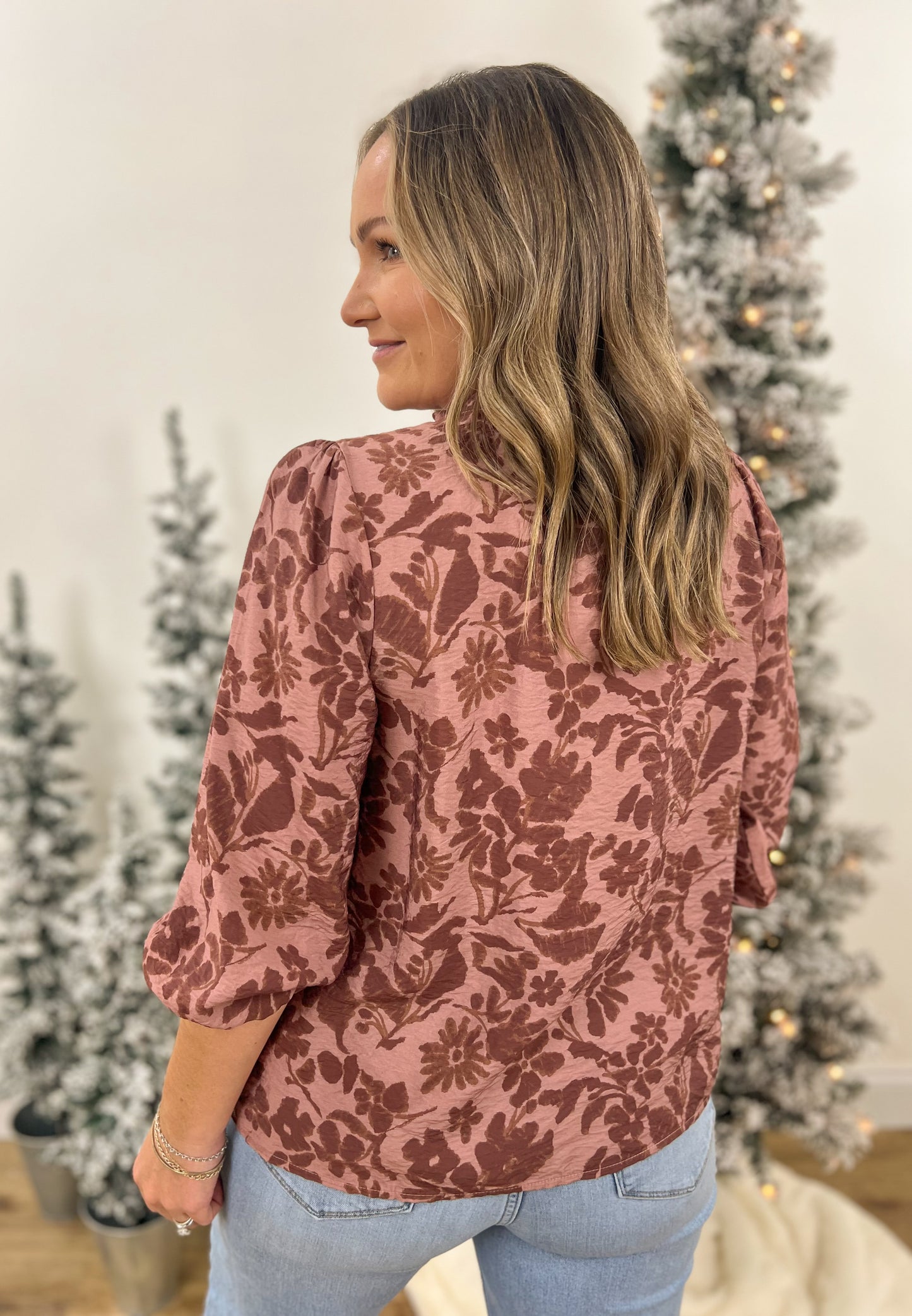 Mauve & Mocha Floral Top