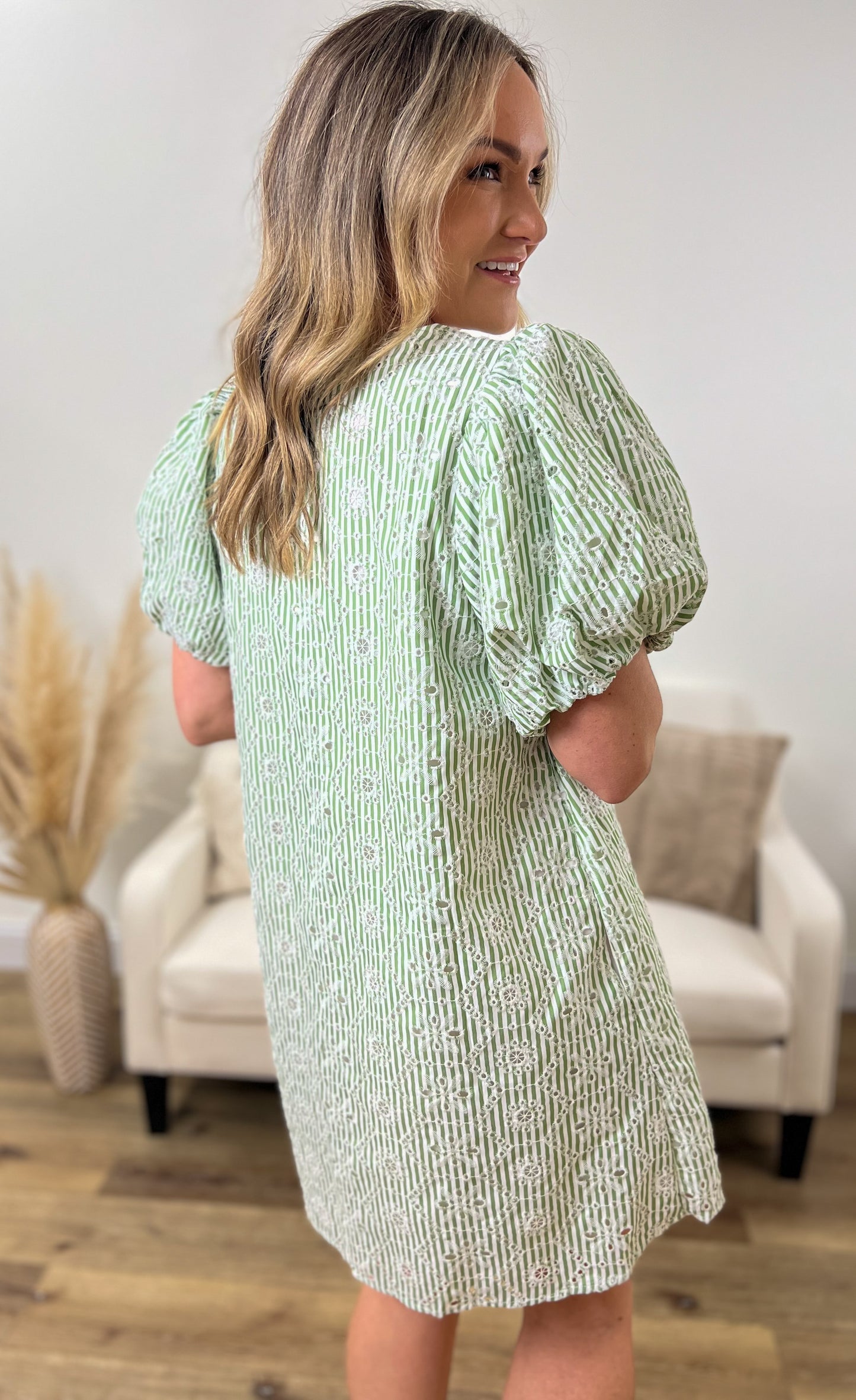 Spring Sage Mini Dress