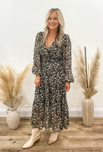 Load image into Gallery viewer, MINKPINK Heather Black Floral Midi Dress