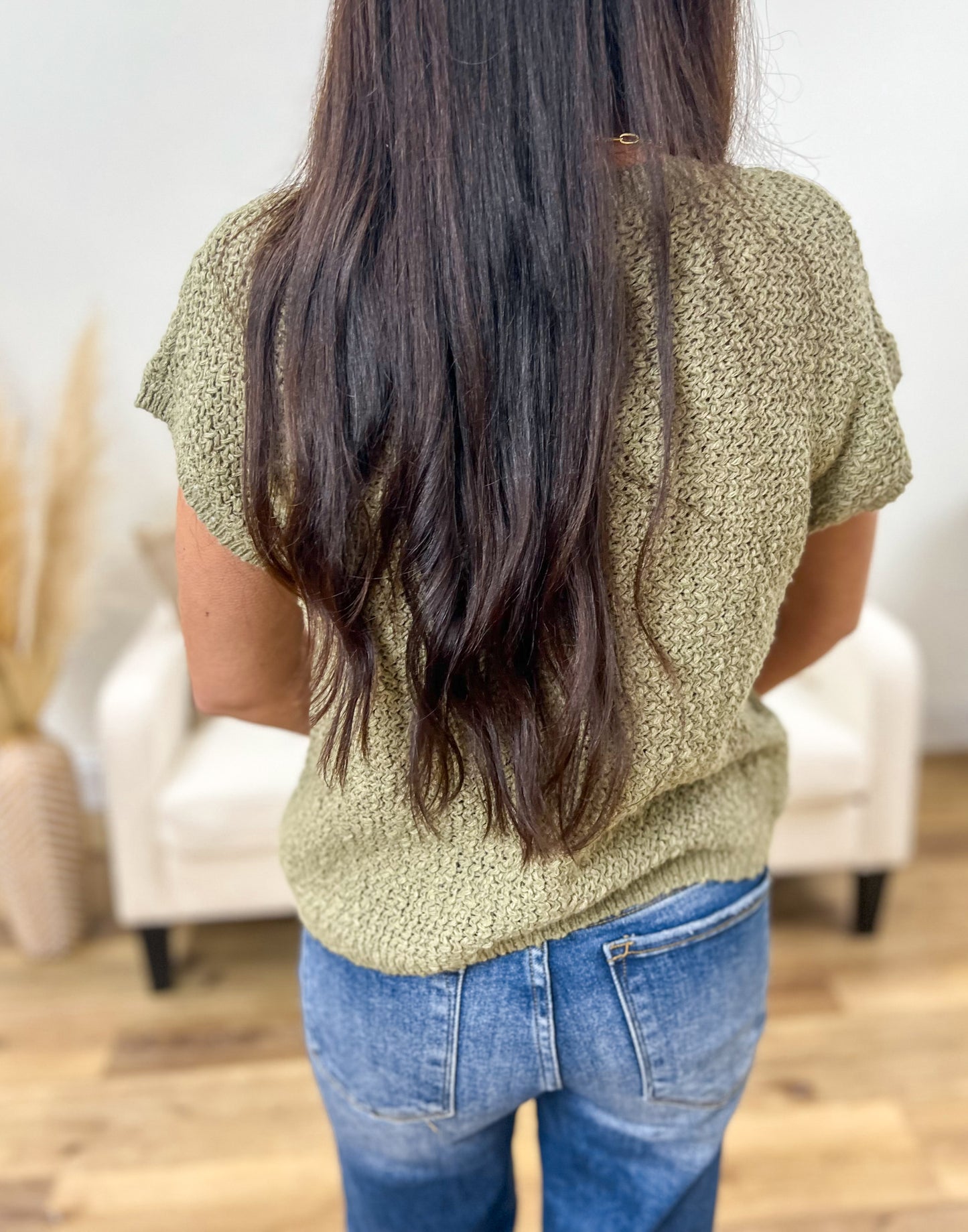 Olive Lightweight Knit Top