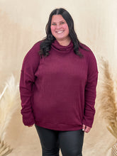 Load image into Gallery viewer, Ribbed Tunic Turtleneck Top (S-3X)