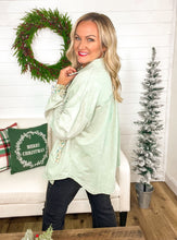 Load image into Gallery viewer, Mint Sequin Shacket (S-3X)