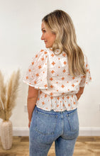 Load image into Gallery viewer, Coral Pop Peplum Top