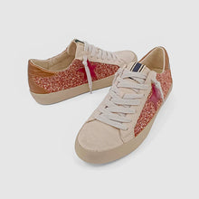 Load image into Gallery viewer, SHUSHOP Paula Sneaker-  Rose Gold Glitter
