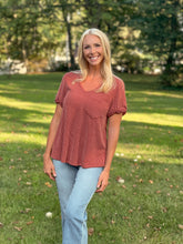 Load image into Gallery viewer, Short Sleeve Rib Knit Top