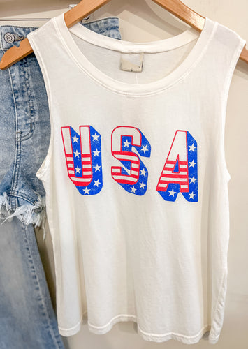 FINAL SALE - USA Graphic Tank
