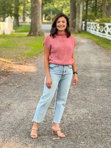 PISTOLA Cassie Super High Rise Straight Crop- Baja