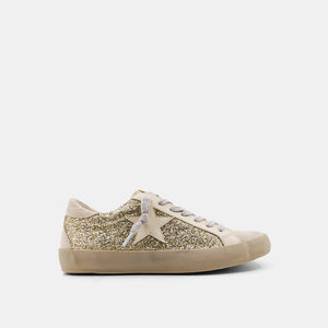 SHUSHOP Paula Sneaker- Gold Glitter