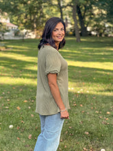 Load image into Gallery viewer, Short Sleeve Rib Knit Top