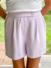 Load image into Gallery viewer, FINAL SALE - French Lilac Tailored Shorts