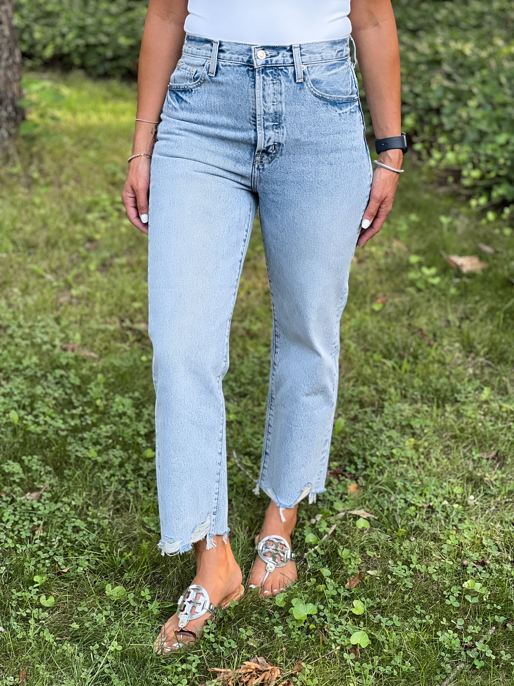 PISTOLA Cassie Super High Rise Straight Crop- Baja