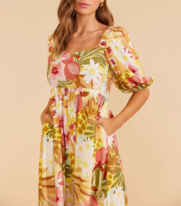FINAL SALE - MINKPINK Domenica Tie Back Midi Dress