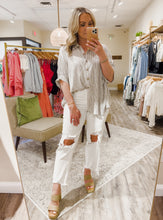 Load image into Gallery viewer, Risen High Rise Straight Crop White Denim