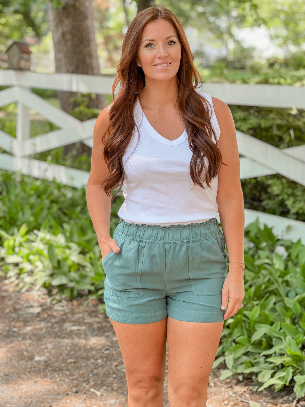 FINAL SALE - Jade Linen Shorts