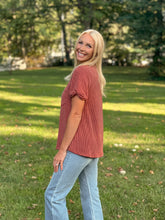 Load image into Gallery viewer, Short Sleeve Rib Knit Top