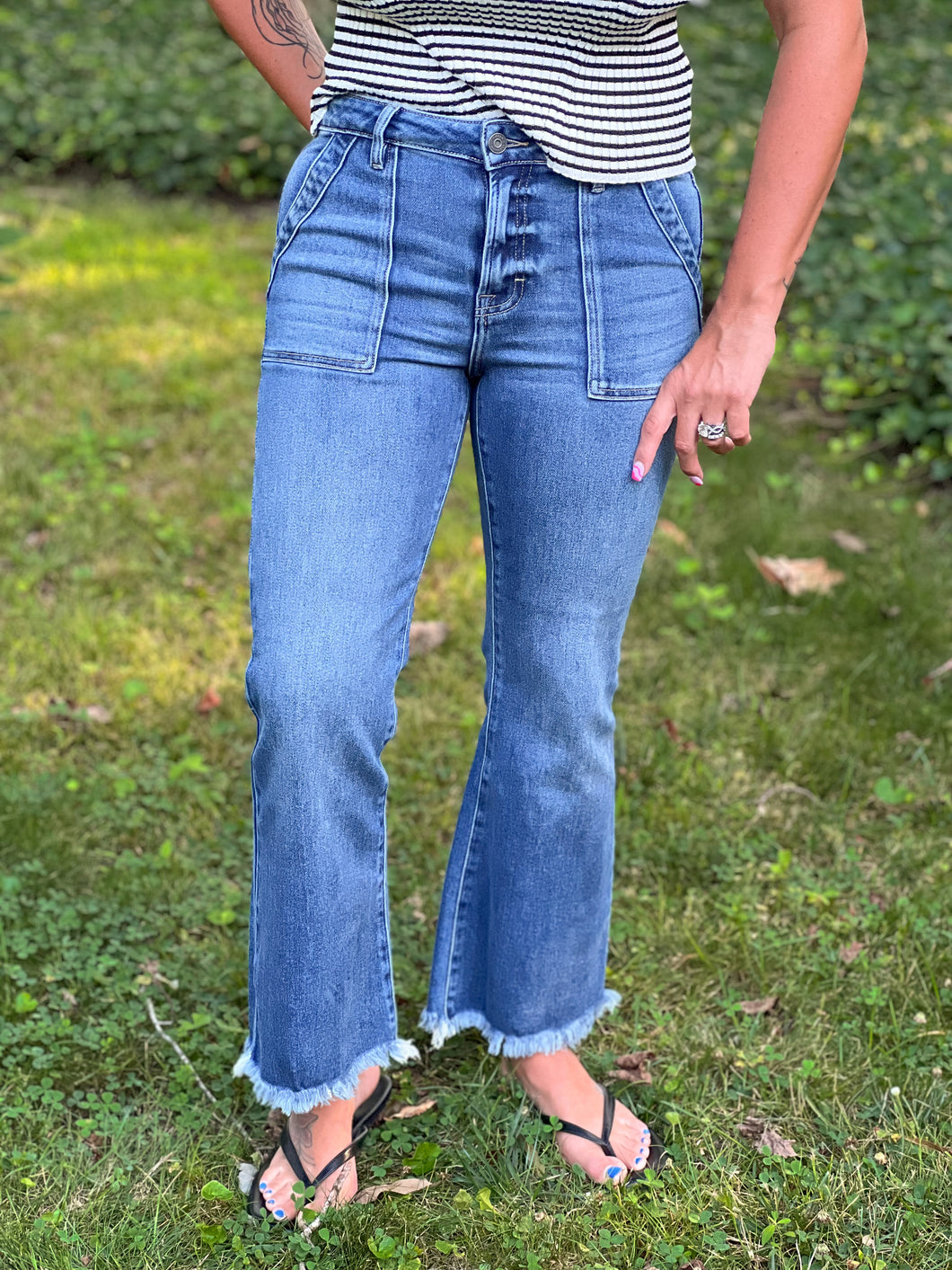 Hidden Denim- Happi Cargo Flare
