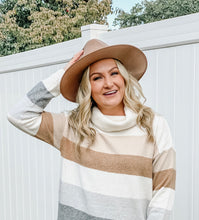 Load image into Gallery viewer, Pecan Flat Brim Fedora
