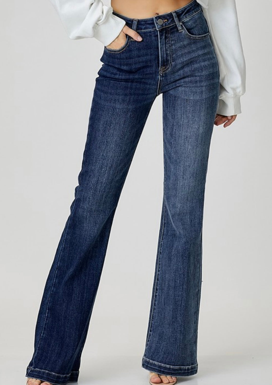 FINAL SALE - Risen High Rise Slender Straight Jeans