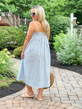 Load image into Gallery viewer, FINAL SALE- PISTOLA Farrah Dress- Blue Mist Stripe