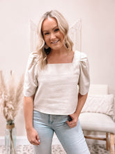 Load image into Gallery viewer, FINAL SALE - Linen Square Neck Top