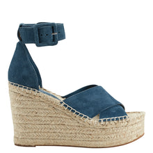 Load image into Gallery viewer, Able Espadrille Wedge Sandal- Blue