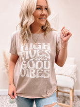 Load image into Gallery viewer, FINAL SALE- High Fives and Good Vibes Tee