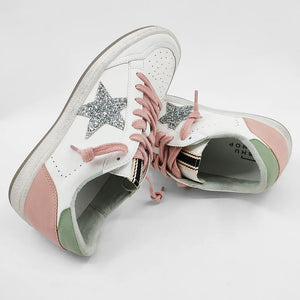 FINAL SALE - Shu Shop Paz Sneaker- Silver Sparkle