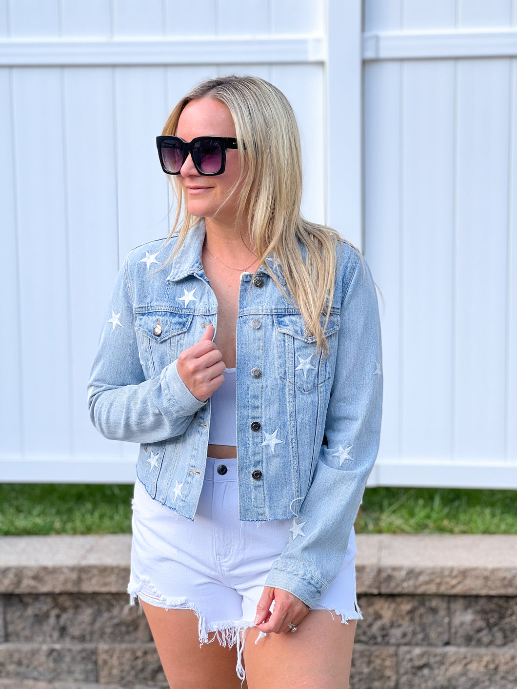 FINAL SALE - PISTOLA Brando Cropped Denim Jacket