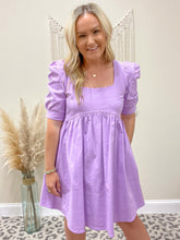 Load image into Gallery viewer, FINAL SALE- Perfect Cotton Puff Sleeve Dress