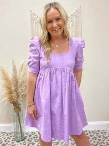FINAL SALE- Perfect Cotton Puff Sleeve Dress