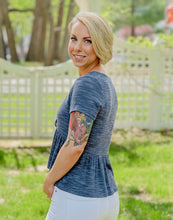Load image into Gallery viewer, FINAL SALE - Tie Front Peplum Top