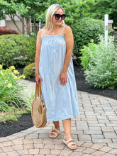 Load image into Gallery viewer, FINAL SALE- PISTOLA Farrah Dress- Blue Mist Stripe