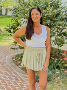 Garment Dyed V-Neck Tank