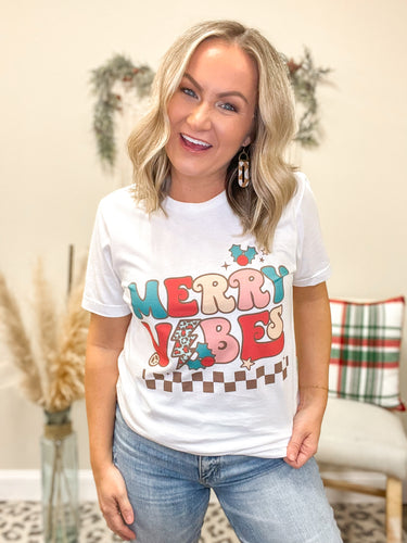 FINAL SALE- Merry Vibes Graphic T-Shirt