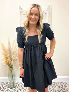 FINAL SALE- Perfect Cotton Puff Sleeve Dress