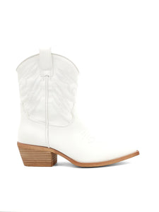 FINAL SALE - Shu Shop Zahara Western Boot- White