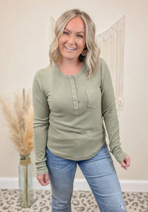 FINAL SALE- Super Soft Brushed Henley
